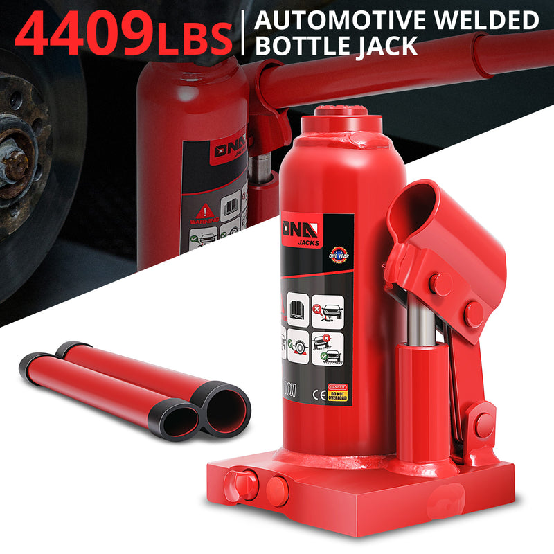 2 tons lifting Welded Hydraulic Bottle Jack <br>w/ Manual handle