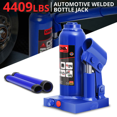 2 tons lifting Welded Hydraulic Bottle Jack <br>w/ Manual handle