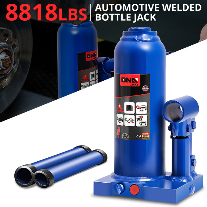 4 tons lifting Welded Hydraulic Bottle Jack <br>w/ Manual handle