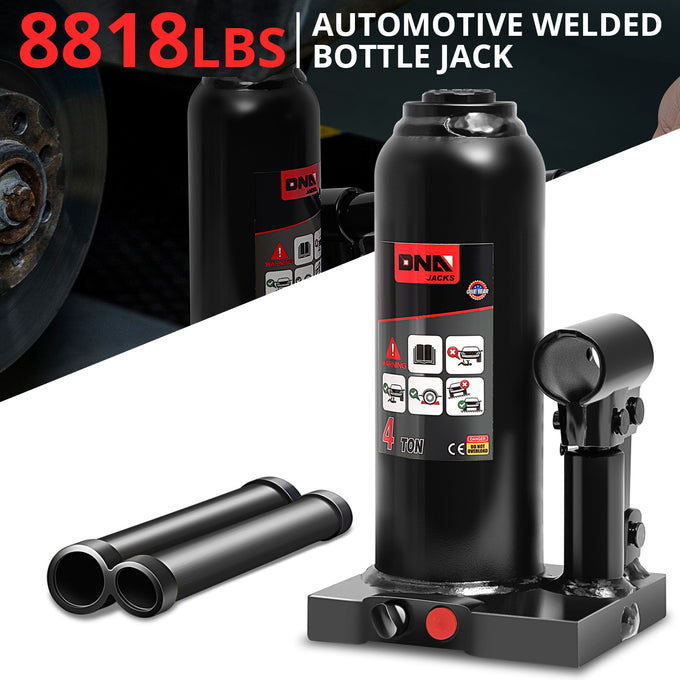 4 tons lifting Welded Hydraulic Bottle Jack <br>w/ Manual handle