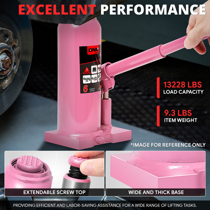 6 tons lifting Welded Hydraulic Bottle Jack <br>w/ Manual handle