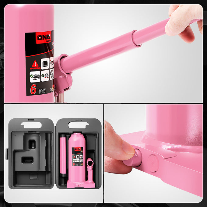 6 tons lifting Welded Hydraulic Bottle Jack <br>w/ Manual handle