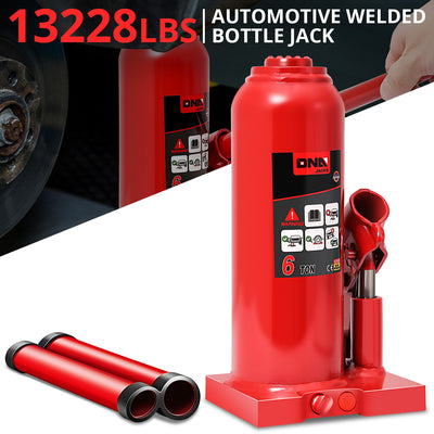 6 tons lifting Welded Hydraulic Bottle Jack <br>w/ Manual handle