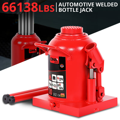 30 tons lifting Welded Hydraulic Bottle Jack <br>w/ Manual handle
