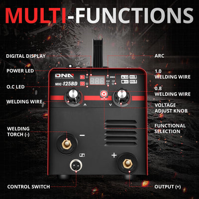 2-IN-1 110V TIG/MMA/MIG Portable Welding Machine <br> 5.6 in. x 13.78 in. x 6.3 in.