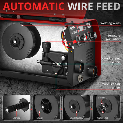 2-IN-1 110V TIG/MMA/MIG Portable Welding Machine <br> 5.6 in. x 13.78 in. x 6.3 in.
