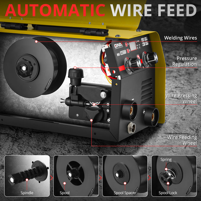 2-IN-1 110V TIG/MMA/MIG Portable Welding Machine <br> 5.6 in. x 13.78 in. x 6.3 in.