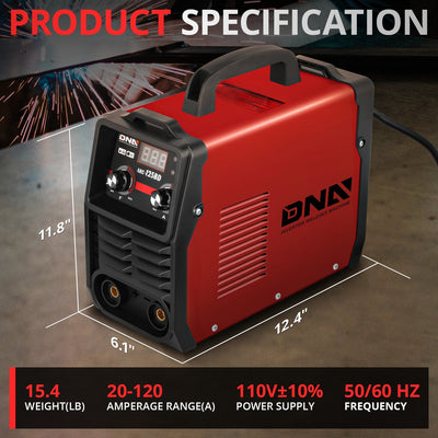 110V Portable Welding Machine <br>12.4 in. x 6.1 in. x 11.8 in.