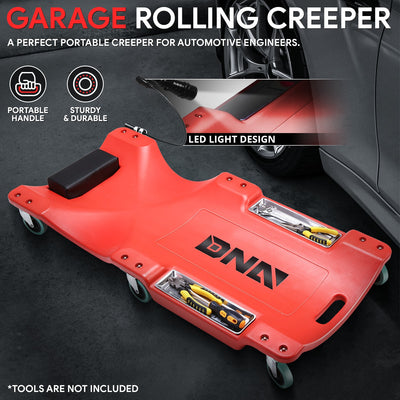 40 in. Rolling Plastic Creeper <br> w/6 Casters