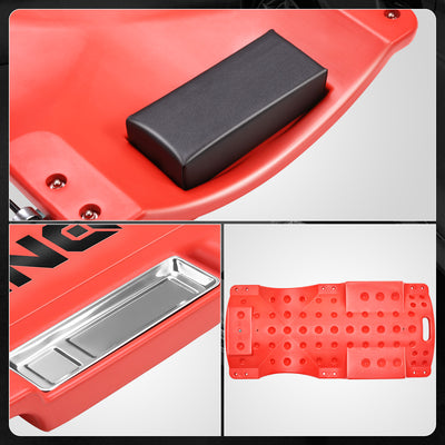 40 in. Rolling Plastic Creeper <br> w/6 Casters