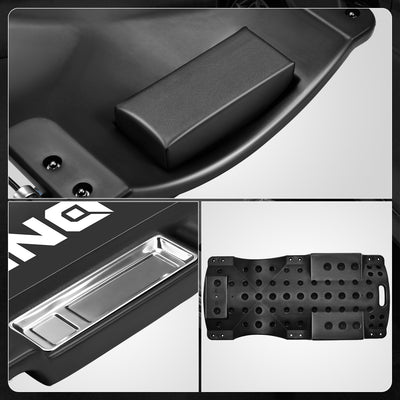 40 in. Rolling Plastic Creeper <br> w/6 Casters