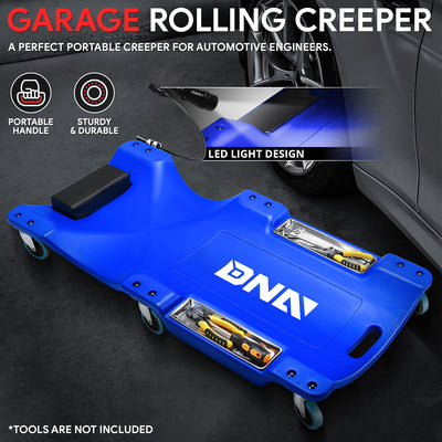 40 in. Rolling Plastic Creeper <br> w/6 Casters