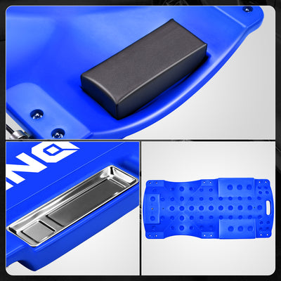 40 in. Rolling Plastic Creeper <br> w/6 Casters