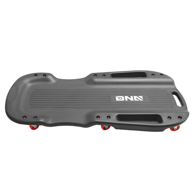 38 in. Low Profile Plastic Rolling Floor Creeper<br> w/Side Pockets & 6pcs Casters