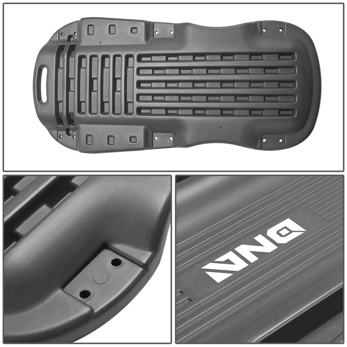38 in. Low Profile Plastic Rolling Floor Creeper<br> w/Side Pockets & 6pcs Casters
