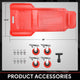 38 in. Low Profile Plastic Rolling Floor Creeper<br> w/Side Pockets & 4pcs Casters