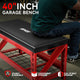 Heavy Duty Steel Flip Up Seat Garage Bench<br>Overall Dimensions 17.7 in. D x 40.5 in. W x 20.5 in. H