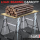 7 Speed Adjustable Height Foldable Saw Horse <br> 440 lbs Max. Load Capacity