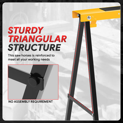 220 lbs. Anti-Slip Work Surface Folding Saw Horse