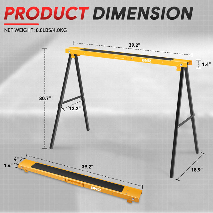 220 lbs. Anti-Slip Work Surface Folding Saw Horse
