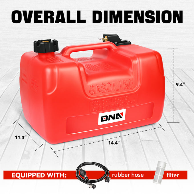 Anti-corrosion Fuel Tank - 3.2 gal. <br> 14.4 in. L x 11.8 in. W x 8.5 in. H