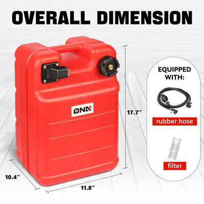 Anti-corrosion Fuel Tank - 6 gal. <br> 11.8 in. L x 10.4 in. W x 17.7 in. H
