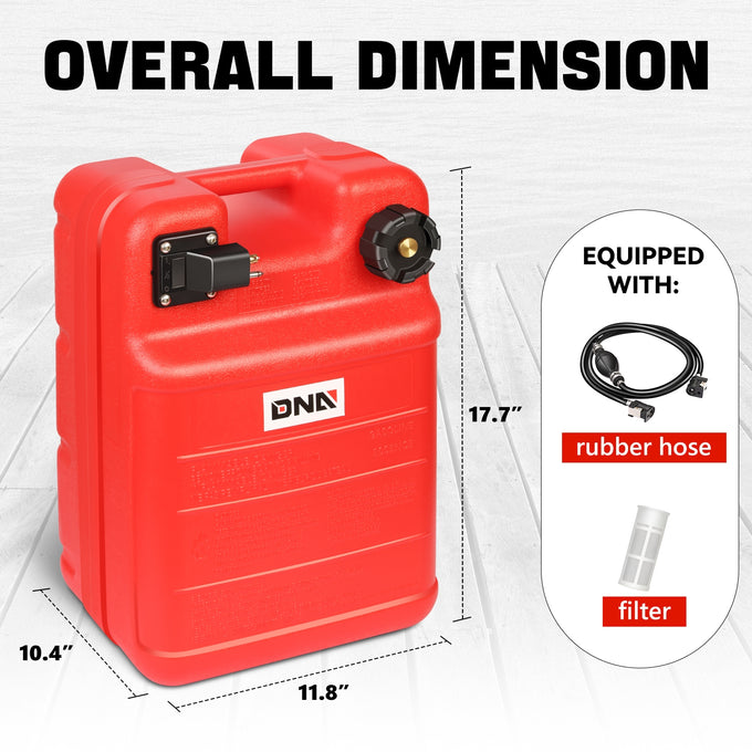 Anti-corrosion Fuel Tank - 6 gal. <br> 11.8 in. L x 10.4 in. W x 17.7 in. H