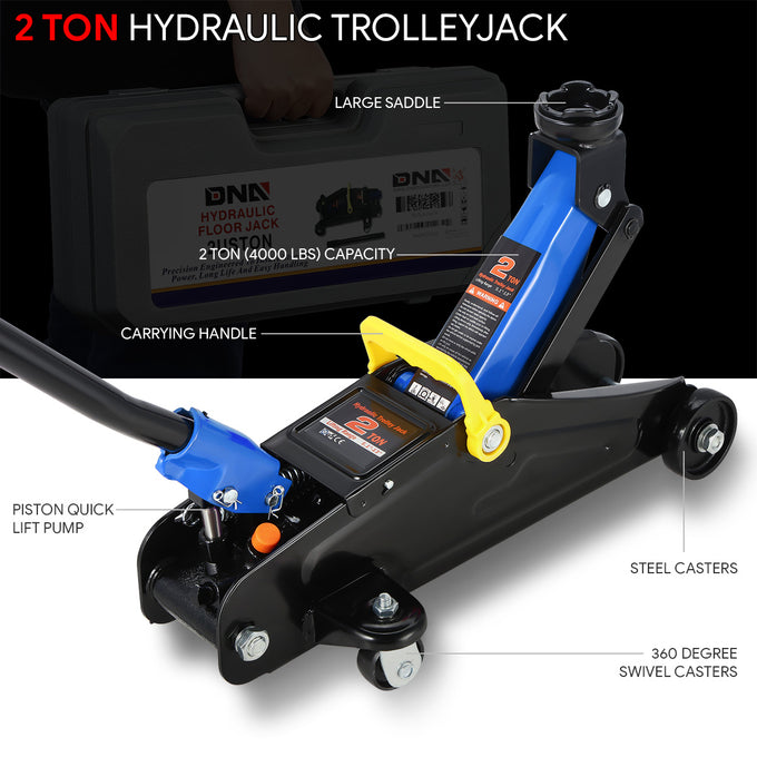 2 Ton Trolley Floor Jack [A Variety Of Color] <br> 16.9in. X 7.4 in. X 16.5 in.