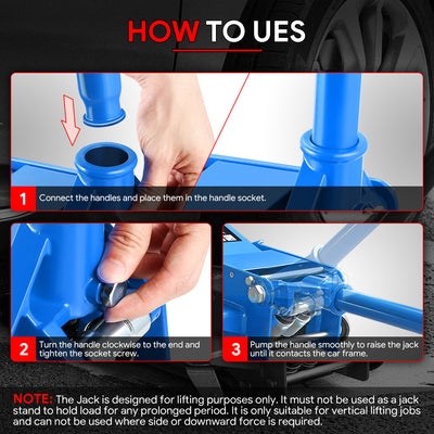 3 Ton Hydraulic Trolley Floor Jack[A Variety of color options] <br>  7.87in. x 16.5 in. x 17.32 in.