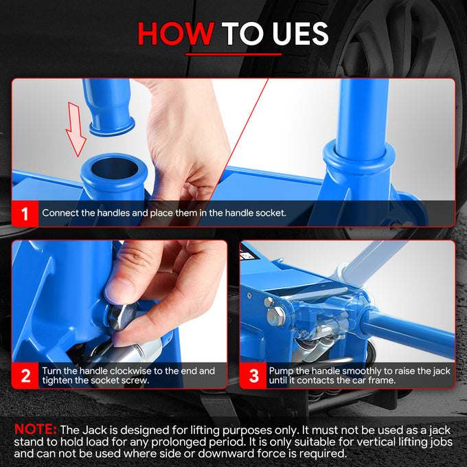 3 Ton Hydraulic Trolley Floor Jack[A Variety of color options] <br>  7.87in. x 16.5 in. x 17.32 in.