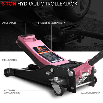 3 Ton Hydraulic Trolley Floor Jack[A Variety of color options] <br>  7.87in. x 16.5 in. x 17.32 in.