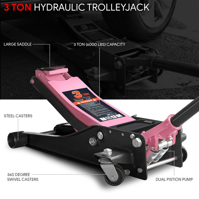 3 Ton Hydraulic Trolley Floor Jack[A Variety of color options] <br>  7.87in. x 16.5 in. x 17.32 in.