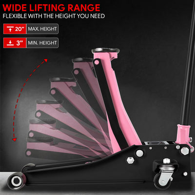 3 Ton Hydraulic Trolley Floor Jack[A Variety of color options] <br>  7.87in. x 16.5 in. x 17.32 in.