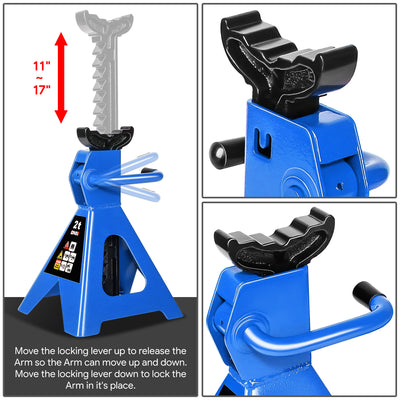 2 Ton Floor Jack & Jack Stands[A Variety Of Color] <br>Max size of 13 in.