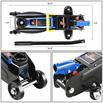 2 Ton Floor Jack & Jack Stands[A Variety Of Color] <br>Max size of 13 in.