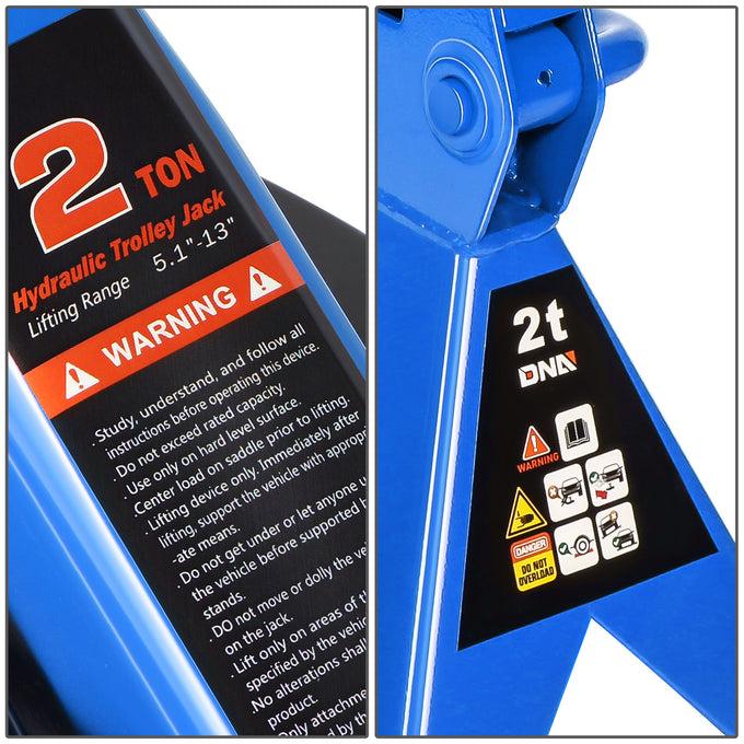 2 Ton Floor Jack & Jack Stands[A Variety Of Color] <br>Max size of 13 in.