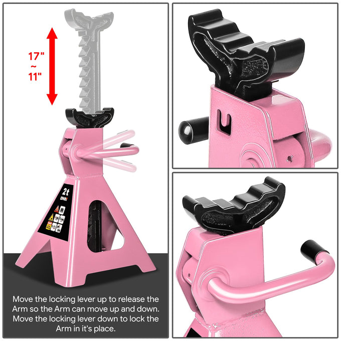 2 Ton Floor Jack & Jack Stands[A Variety Of Color] <br>Max size of 13 in.