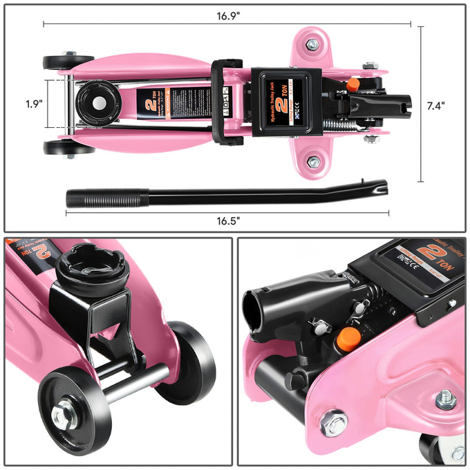 2 Ton Floor Jack & Jack Stands[A Variety Of Color] <br>Max size of 13 in.