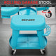 Removable Rolling Garage Stool <br>With Seat Cushion & Tool Tray Plate