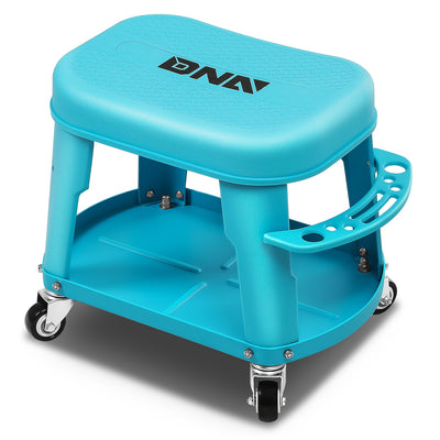 Removable Rolling Garage Stool <br>With Seat Cushion & Tool Tray Plate