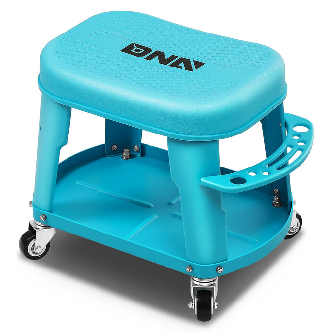 Removable Rolling Garage Stool <br>With Seat Cushion & Tool Tray Plate