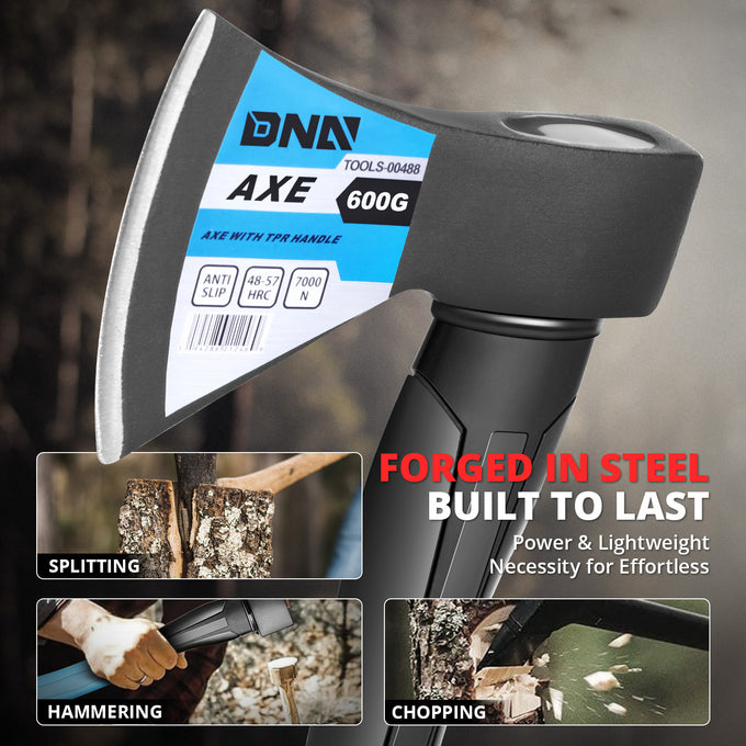Non-Slip Handle Heat-Treated Alloy Steel Head Axe