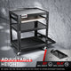 3-Layer Utility Steel AV Cart <br> 24 in. L x 18 in. W x 30.5 in. H