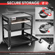 3-Layer Utility Steel AV Cart <br> 24 in. L x 18 in. W x 30.5 in. H