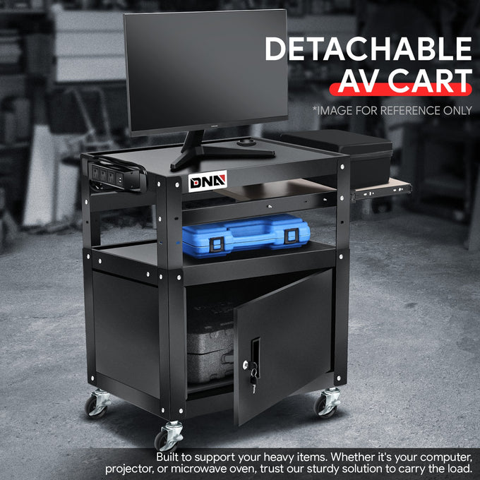 2-Layer Utility Steel AV cart W/ 1.2M Power Cord <BR> 24 in. L X 18 in. W 30 in. H