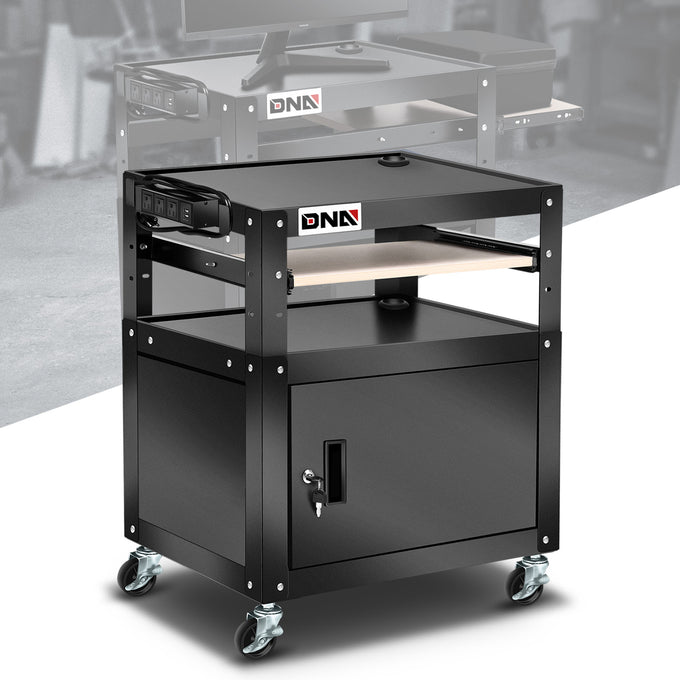 2-Layer Utility Steel AV cart W/ 1.2M Power Cord <BR> 24 in. L X 18 in. W 30 in. H