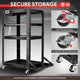 3-Layer Utility Steel AV Workstation Cart <br> 24 in. X 18 in. X 42.5 in.