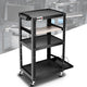 3-Layer Utility Steel AV Workstation Cart <br> 24 in. X 18 in. X 42.5 in.