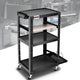3-Layer Utility Steel AV Workstation Cart <br> 24 in. X 18 in. X 42.5 in.