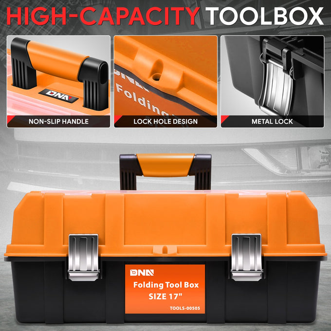 3-Drawer Lockable Plastic Tool Box <br>17 in. L x 7.7 in. W x 6.9 in. H
